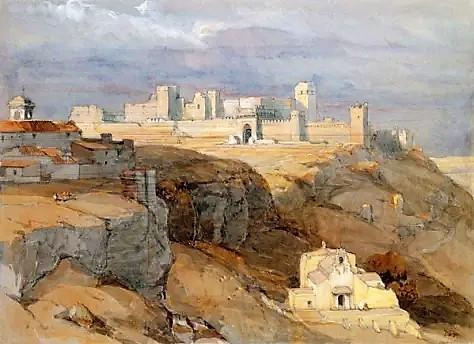 Alcazar de carmona. david roberts 1833
